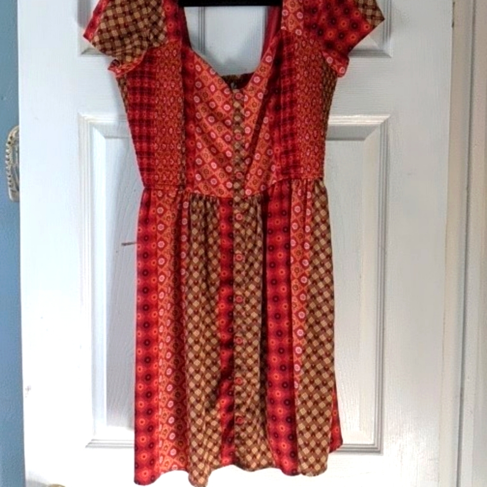 American Rag Red and Orange Dress